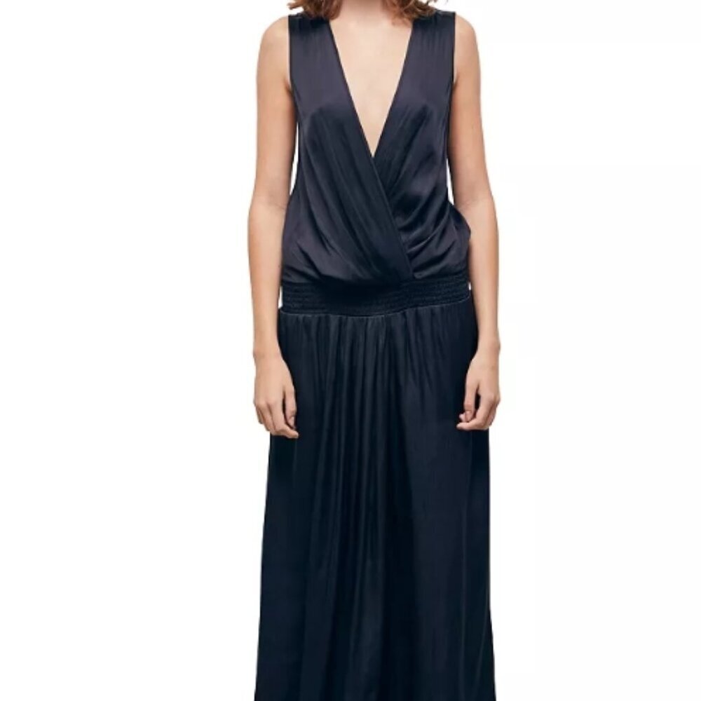 The Kooples Satin Drop Waist Faux Wrap Dress – US 6 – NWT